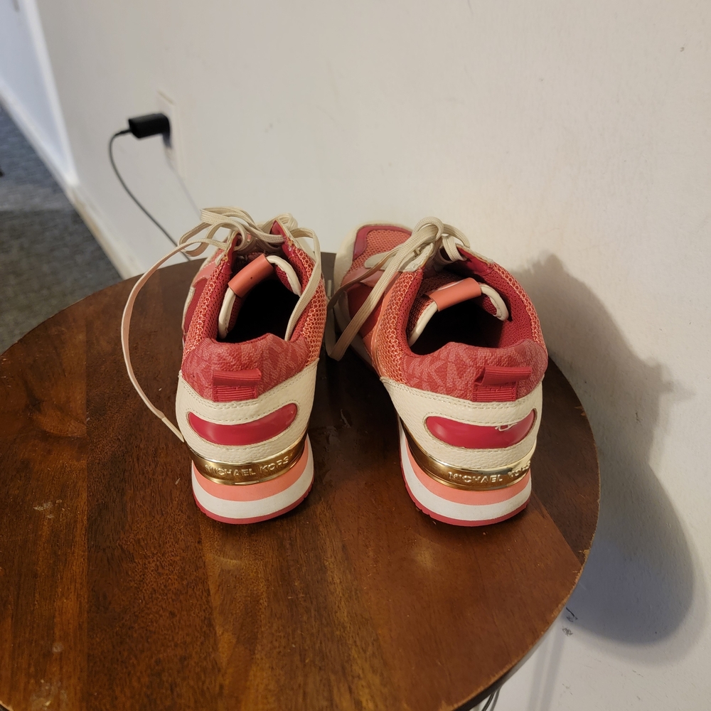 Michael Kors Red and Cream Women's Sneakers - Picture 3 of 4